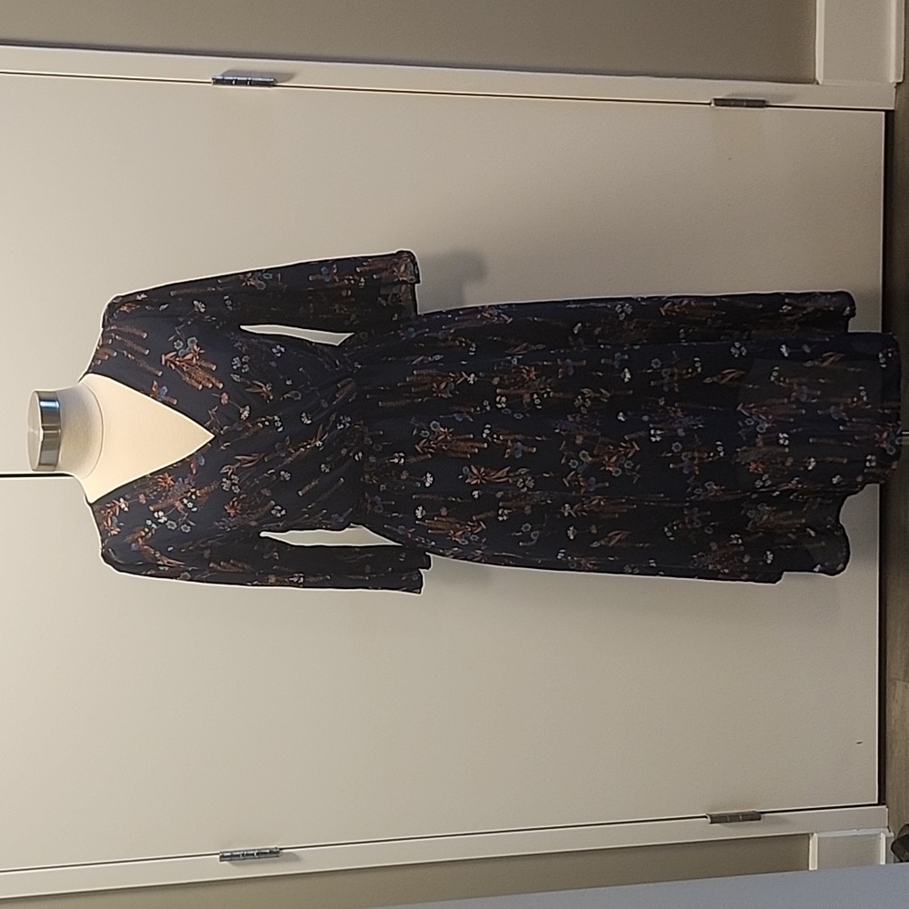 Navy Floral Dress